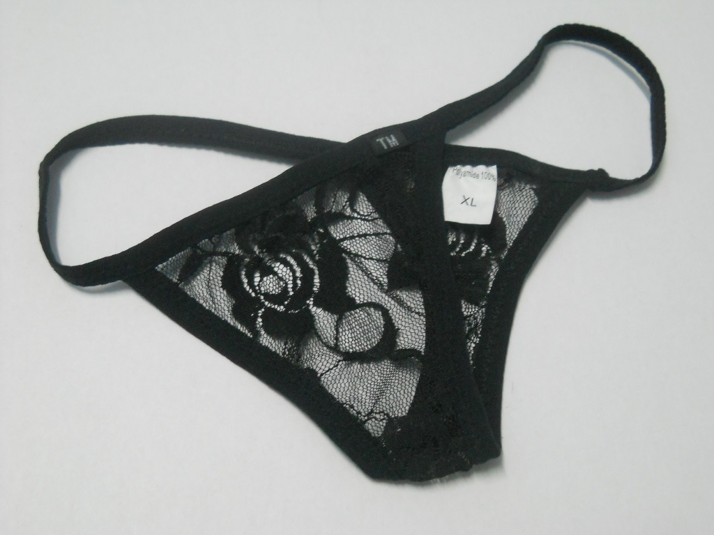 FASHION CARE 2U UM5472 Sexy Black Men Lace TBack Low Waist Underwear