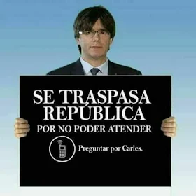 Se traspasa república por no poder atender , preguntar por Carles