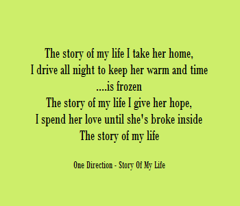 Terjemahan Lirik Lagu One Direction - Story Of My Life