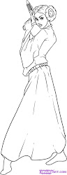 leia princess coloring draw wars star pages drawing step luke princesses tea disney sheets boys colouring dragoart parties mala faerglaeggningssidor