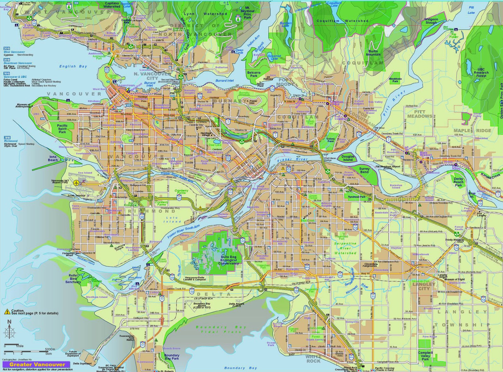 Printable Vancouver Map Printable Vancouver Map