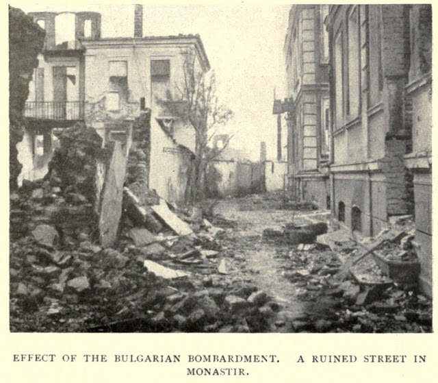 A street in Monastir after the bombardment with incendiary shells