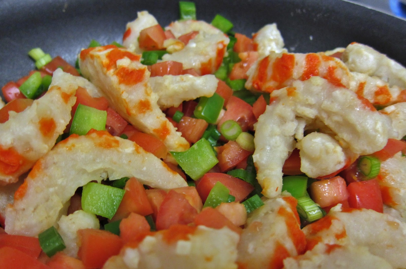 The Vegan Chronicle Shrimp and Tomatoes with Cheese Grits