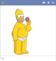 Homer Simpson Facebook Chat Emoticon