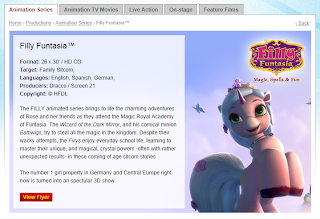 Screencap of the information page on BRB Internacional's website about Filly Funtasia