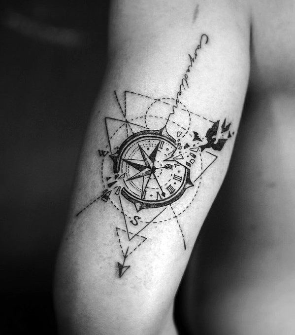 100 Unique Compass Tattoos For Men 2019 Designs Ideas
