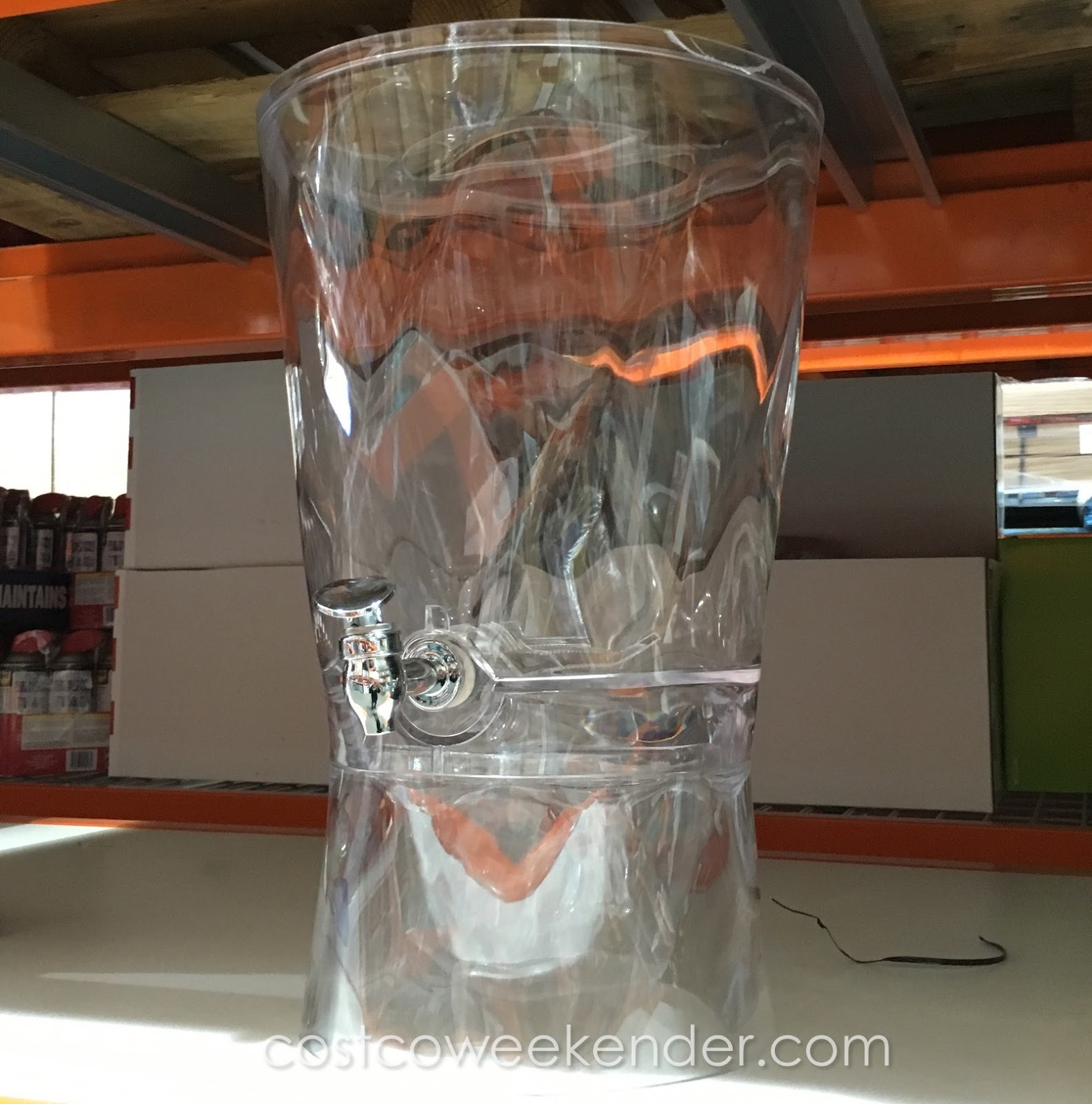 Creativeware Acrylic Beverage Dispenser 3 5 Gallon Costco Weekender