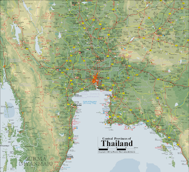 Bangkok region map