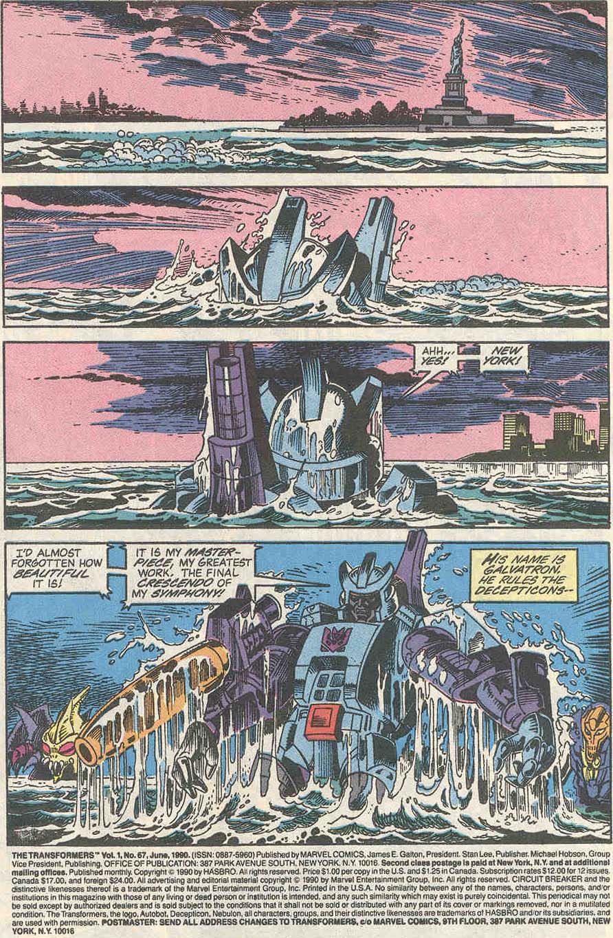 Read online The Transformers (1984) comic -  Issue #67 - 2