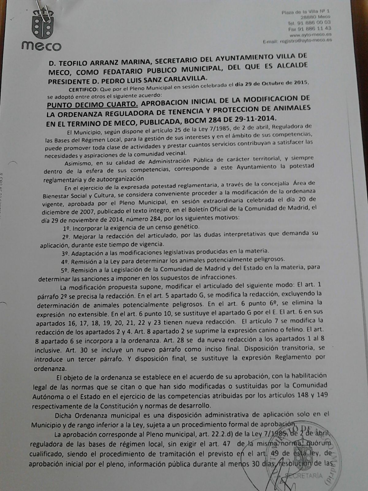Perros de Meco: NUEVA ORDENANZA MUNICIPAL REGULADORA DE TENENCIA Y ...