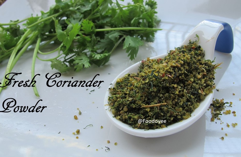Fresh Coriander leaves Powder.
