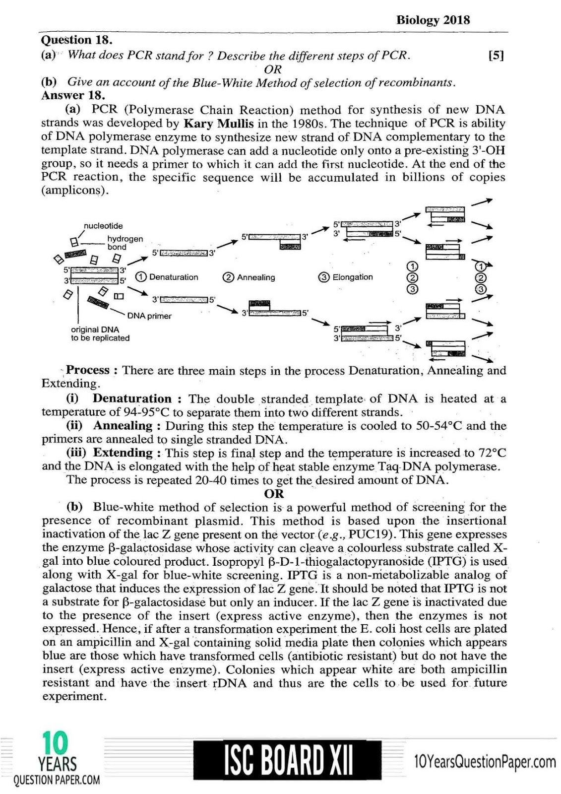class 12 Solved Biology Last year question paper ISC Biology 2018 Solved Previous Year Paper Class 12 Page-14
