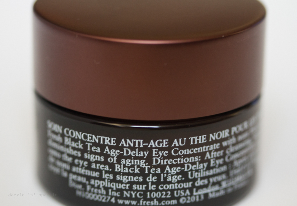 Fresh Black Tea AgeDelay Eye Concentrate (review) dazzle 'n' sparkle