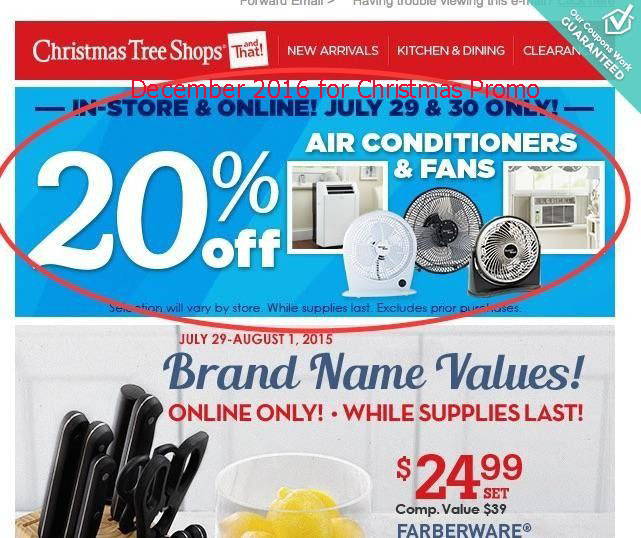 Free Promo Codes and Coupons 2021 Christmas Tree Shops Coupons