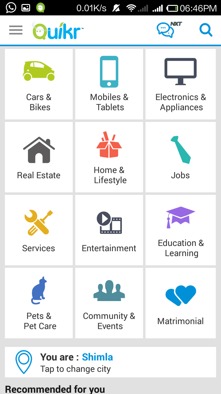 LoOpWhOlE No Fikar, Chat Quikr Go Quikr NXT!