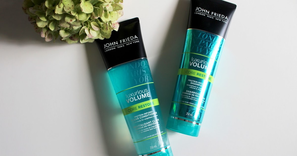 Guinness Springboard Hensigt Review: John Frieda Luxurious Volume Core Restore Shampoo and Conditioner