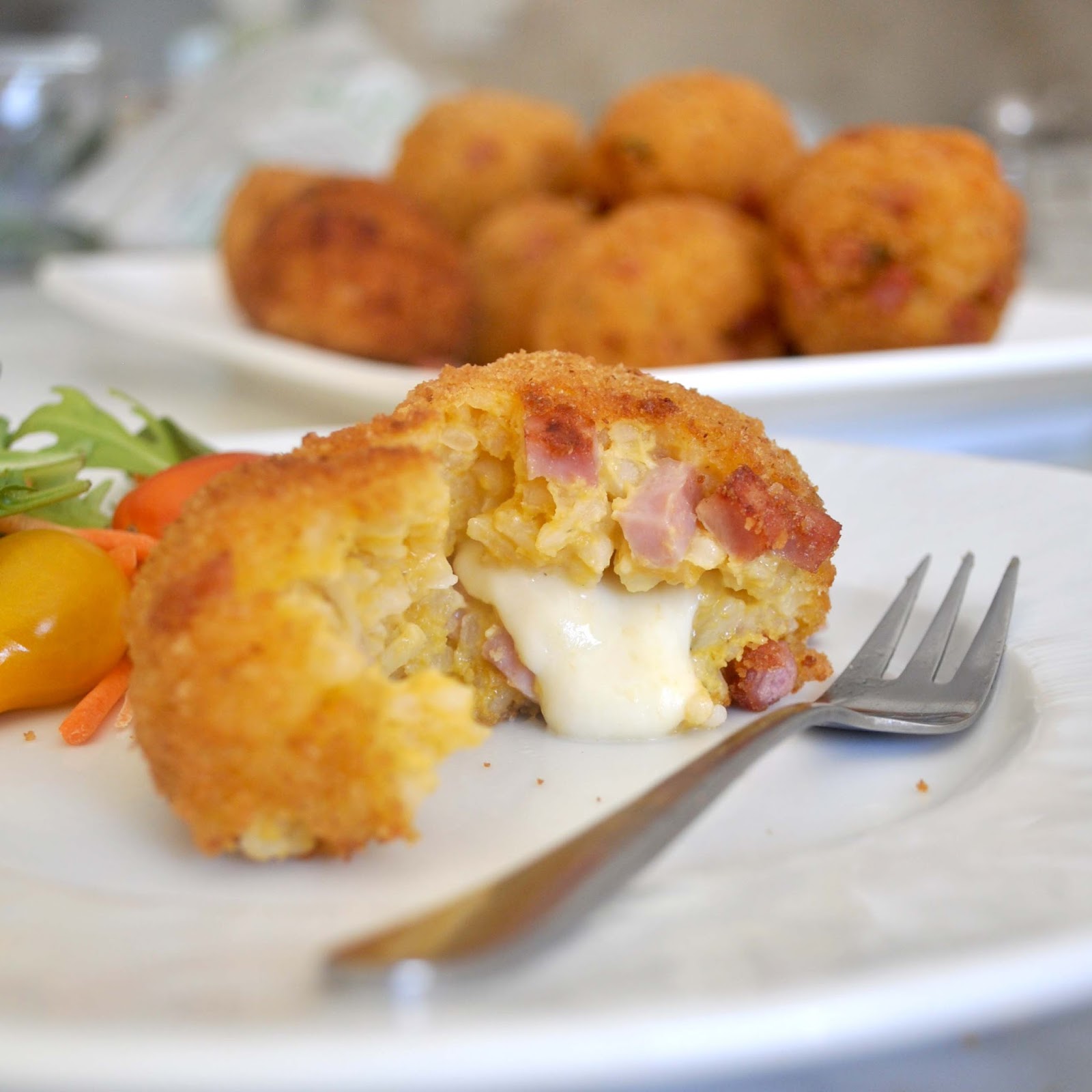 Cooking with Manuela Italian Arancini with Ham and Mozzarella