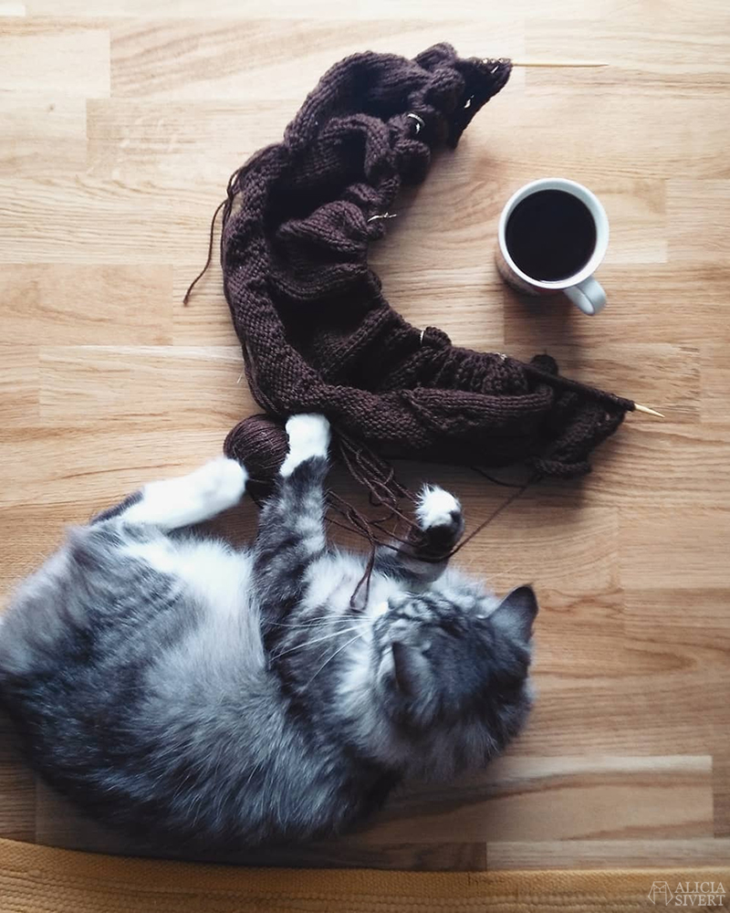 Miette koftstickning, foto av Alicia Sivertsson.
