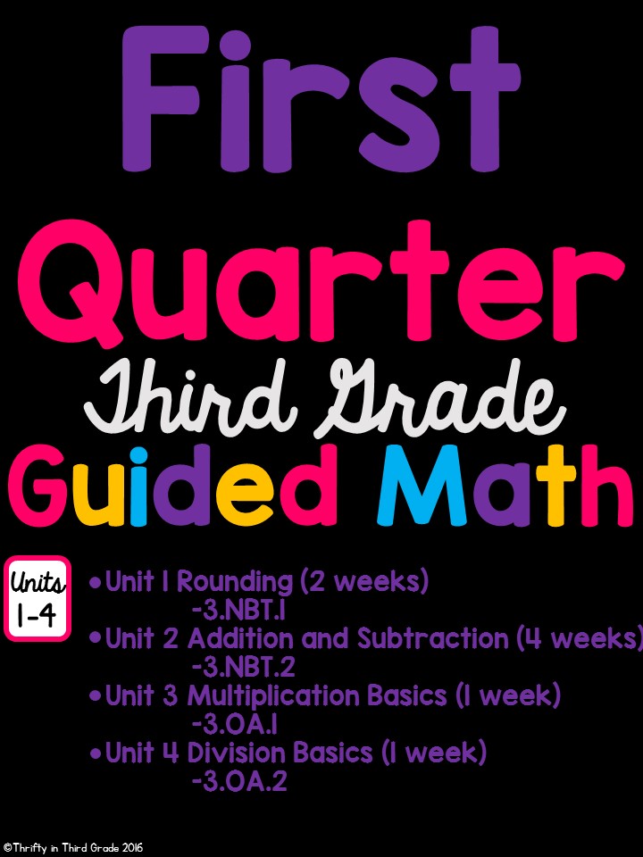 Thrifty in Third Grade 3rd Grade Guided Math