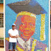 UNIBEN Student Creates a Portrait of His Vice Chancellor With 6000 Bottle Covers (Photo) 