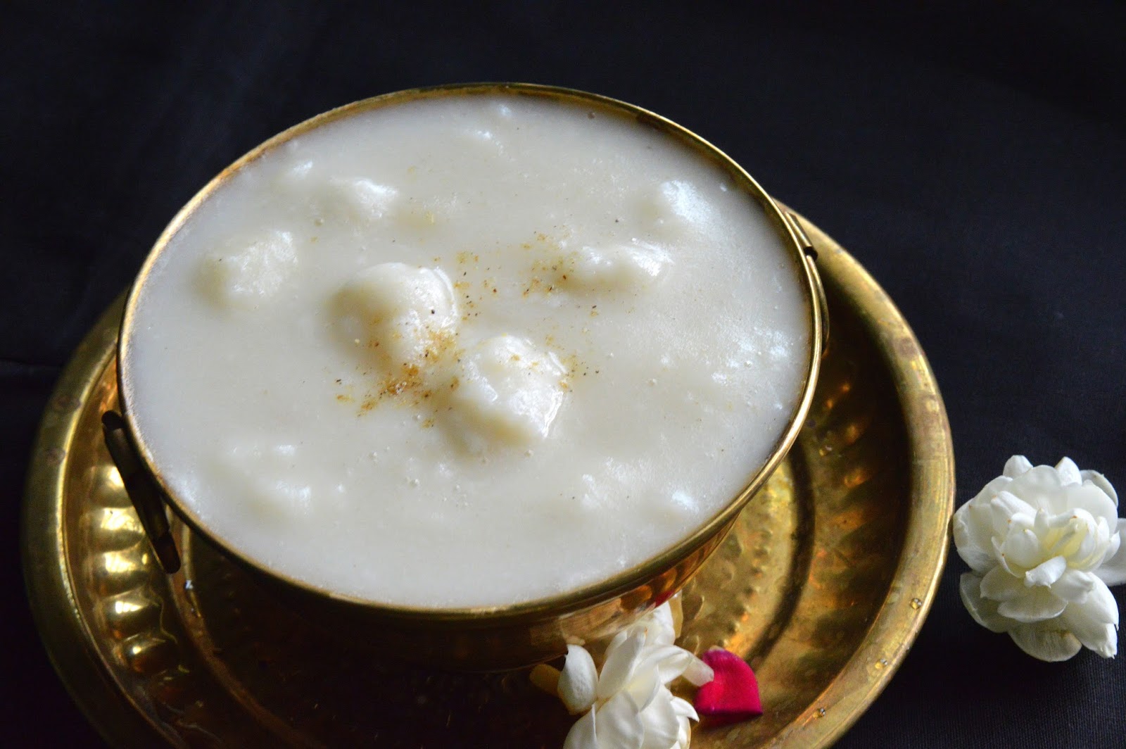 Paal Kozhukattai Rice Flour Balls cooked in Sweetened Coconut milk