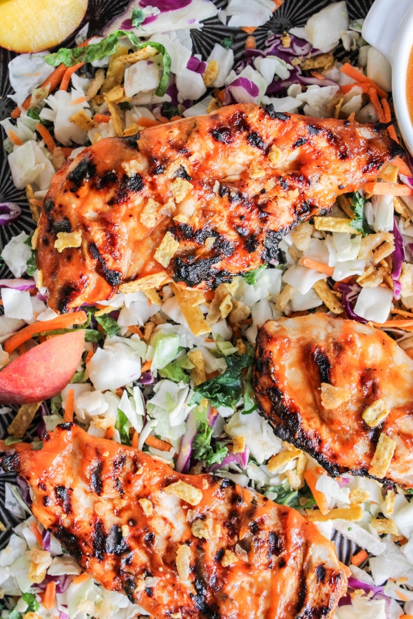 Grilled Peach BBQ Chicken