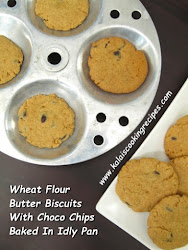wheat cooker idly pressure biscuits flour choco chips baked butter pan