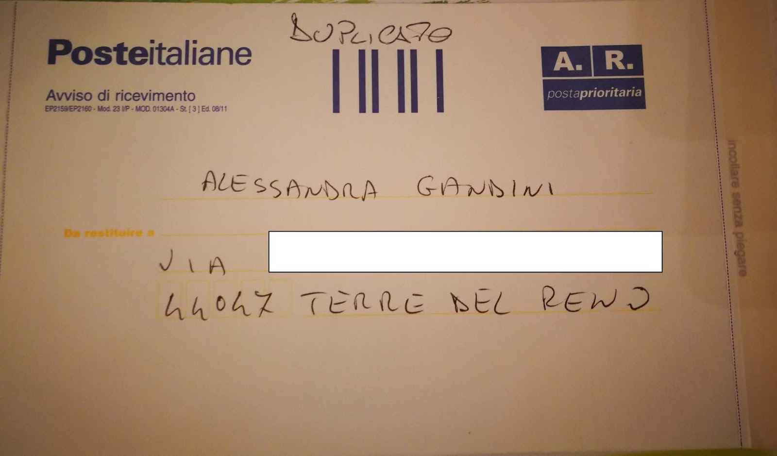 Poste Italiane Ricevuta Di Ritorno brahays