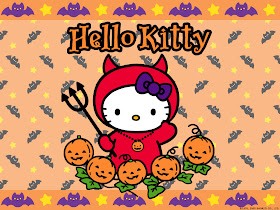 Hello Kitty Halloween Desktop Wallpaper Background 1024x168