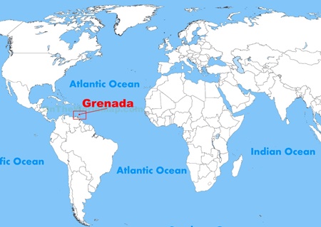 Grenada Adası Haritada Nerede