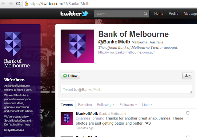 Bank of Melbourne Twitter Account Hacked