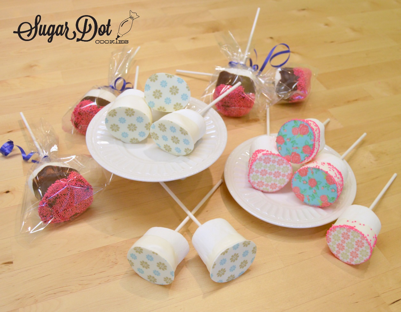 How to Make Chocolate Dipped Marshmallow Pops with Sugar Stamp Designs