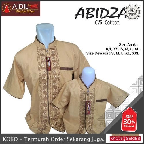 KKO61 KRY133 Koko Couple Aidil Color Latte Terbaru Pakaian Lebaran Keren BMGShop