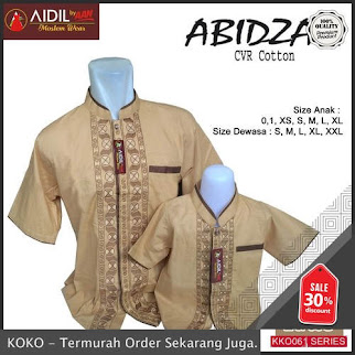 KKO61 KRY133 Koko Couple Aidil Color Latte Terbaru Pakaian Lebaran Keren BMGShop