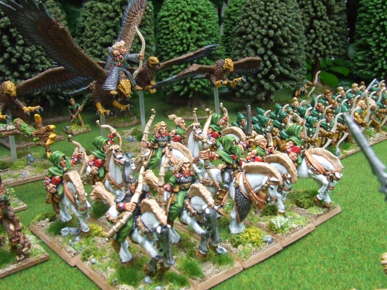 Land of the Lead Old School Citadel Wood Elf Army so far....