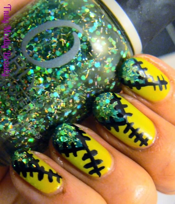 Truly Madly Beauty Halloween Notd Frankenstein Nails