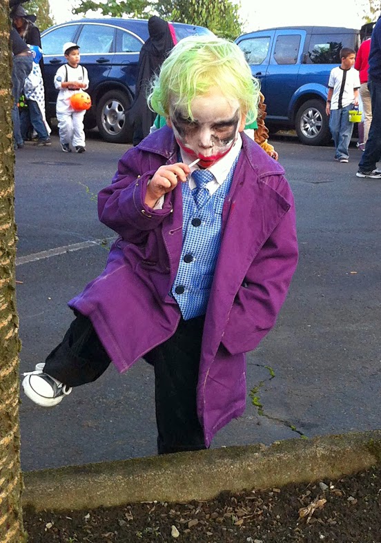 2 Year old playing 'The Joker' Costume