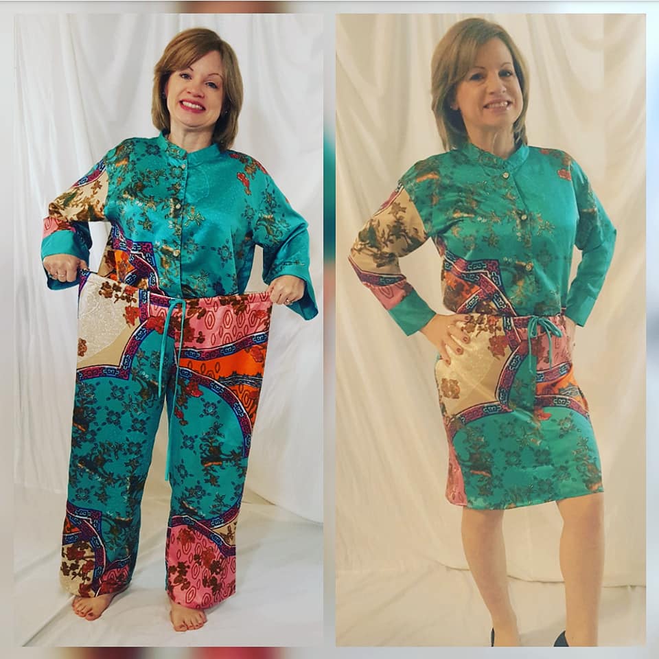 I Can Work With That; Refashions by Chickie W.U.: The Pajama Skirt