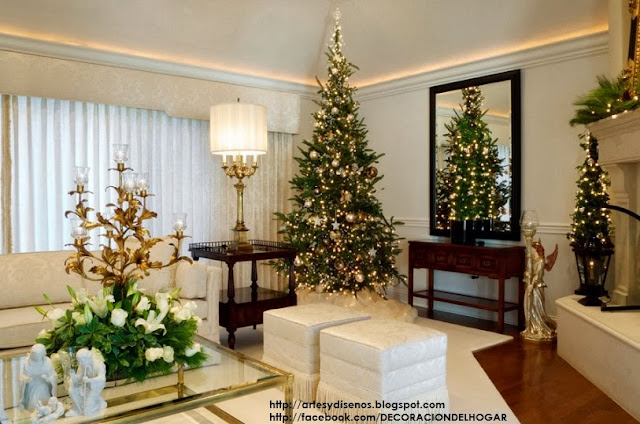 ¿Cómo Decorar la Sala en Navidad? - Living Christmas Natal by artesydisenos.blogspot.com