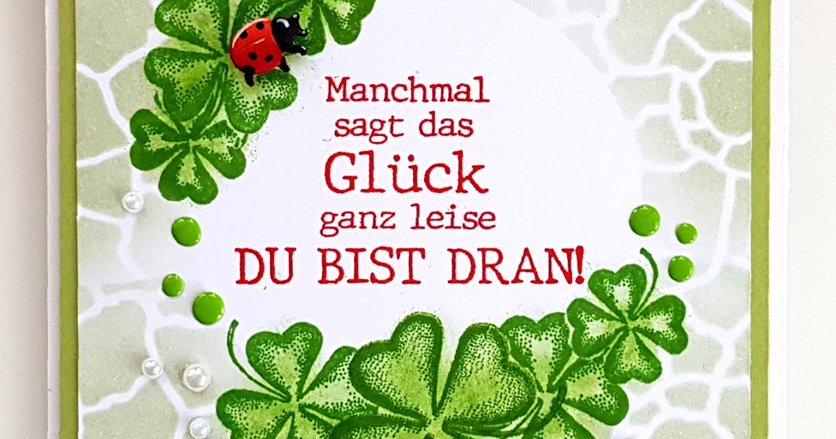 Kruemels BastelBlog Ganz viel Glück auf einer Karte