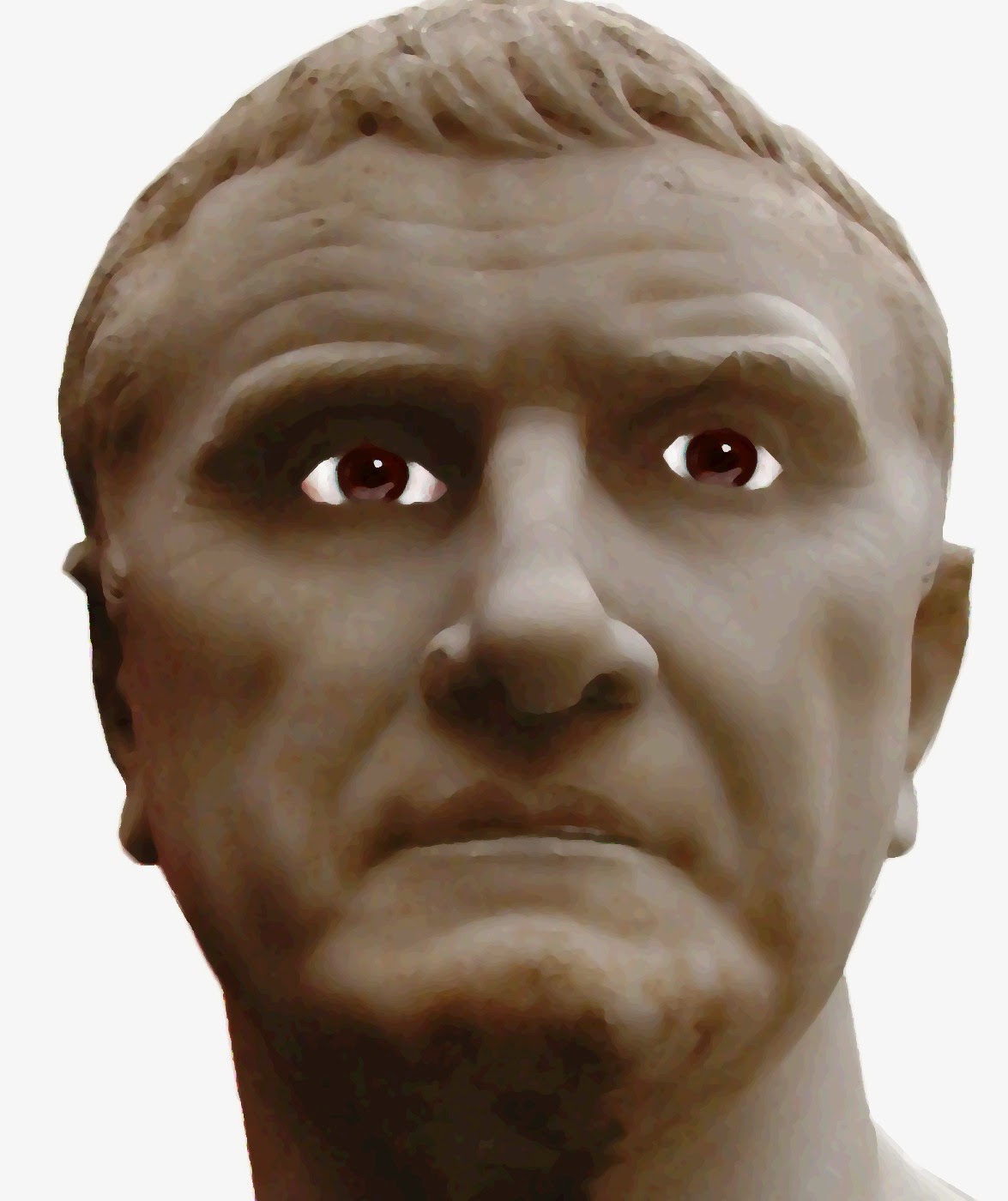 Porträt des Crassus mit Augen (und Perücke)
