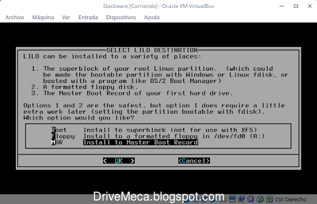 DriveMeca instalando Slackware Linux paso a paso