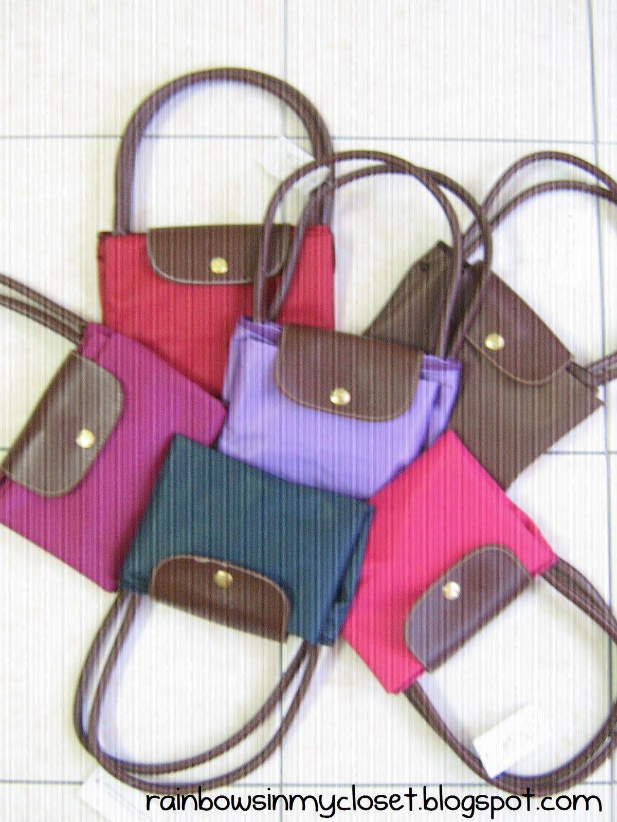 Rainbows In My Closet Longchamp Le Pliage Inspired Tote Bags