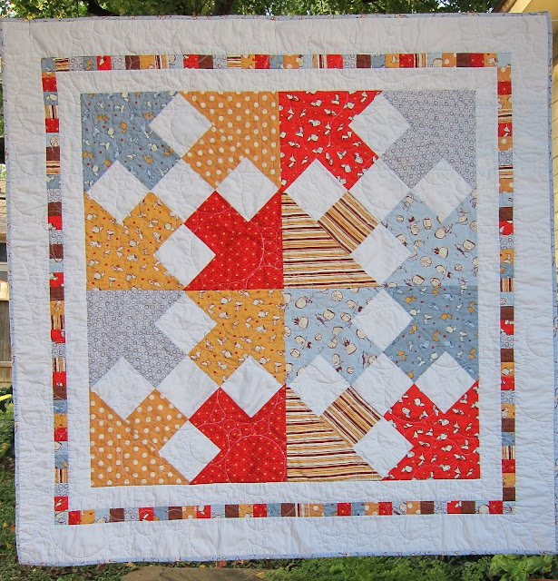 Quilt Story: Boys will be Boys Quilt from a maiden hair fern