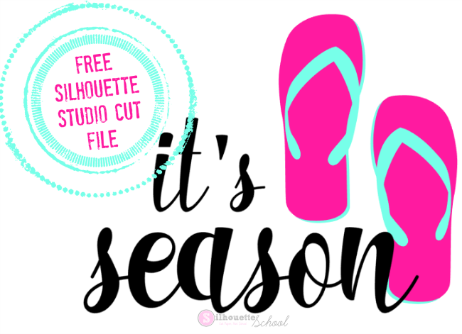 Free Silhouette Studio design files - flip flop season is here
