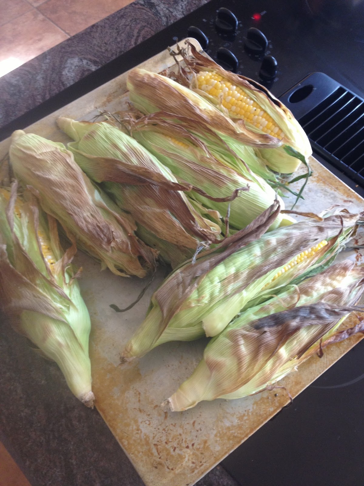 Kitschy Kitchen Friday Feast Oven Roasted Corn on the Cob