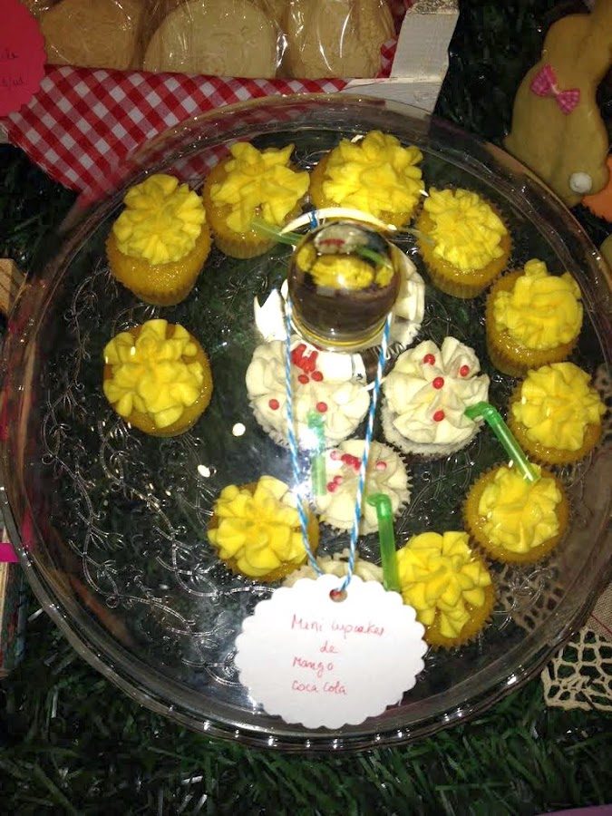 Cupcakes en horneando entre telas