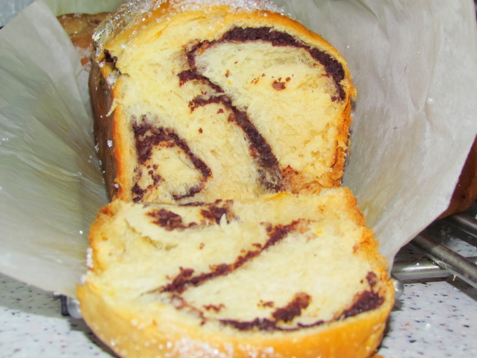 Cozonac cu nuca si cacao / Panettone with nuts and cocoa