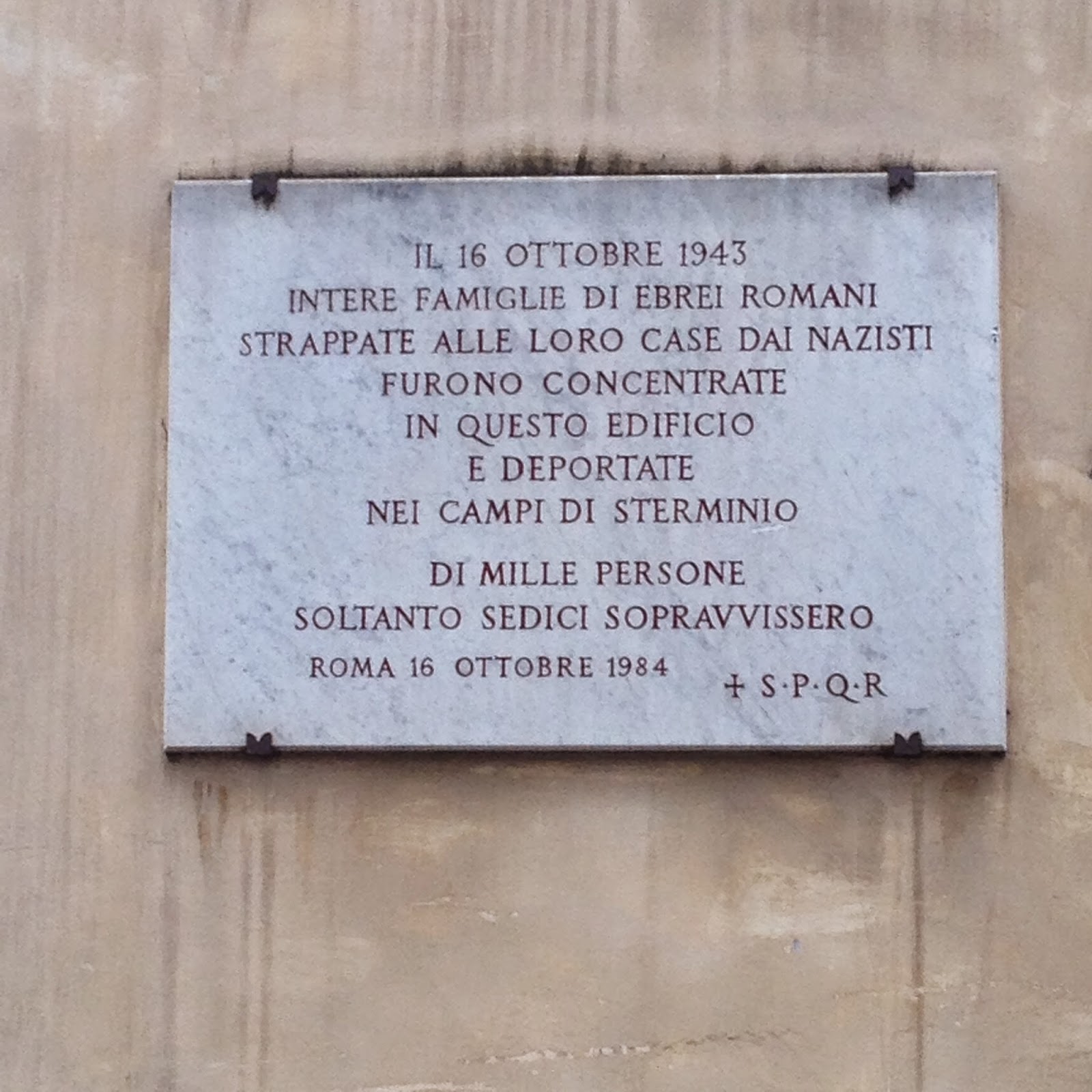Rerum Romanarum: Targa in memoria del concentramento precedente alla ...