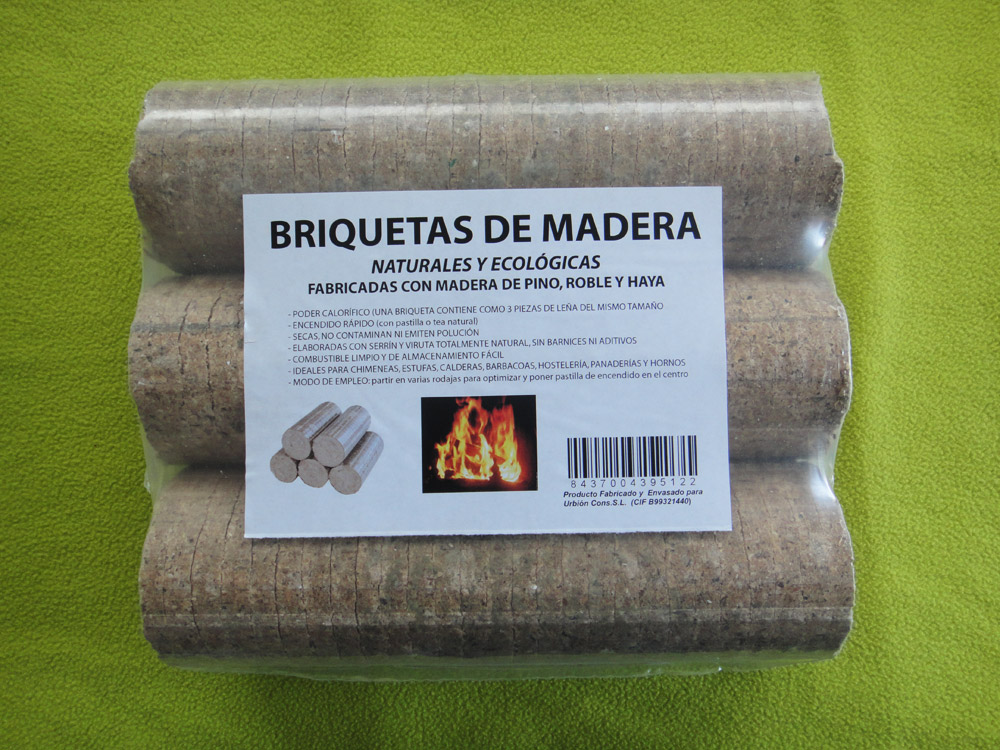 Briquetas de madera ecológicas - Madera de Pinares. Venta de
